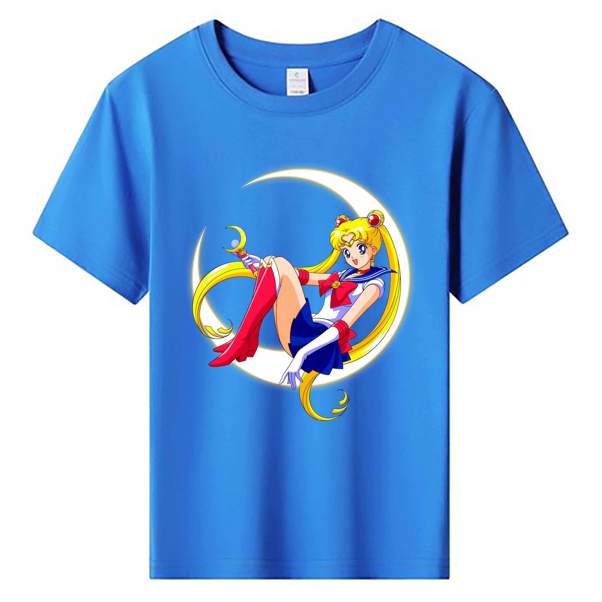 （画像用） 美少女戦士セーラームーン 月野 うさぎ つきの うさぎ Sailor Moon Tsukino Usagi 綿100％キッズTシャツ（フロントプリント）